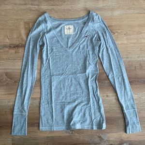Hollister Grey Long-Sleeve Top